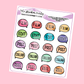 Katie K Plans Collab RAINBOW Content Creator Planner Stickers Film, Edit, Post, Collab, Reel