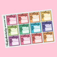 Meeting Planner Stickers