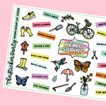 Spring Bucket List Planner Stickers