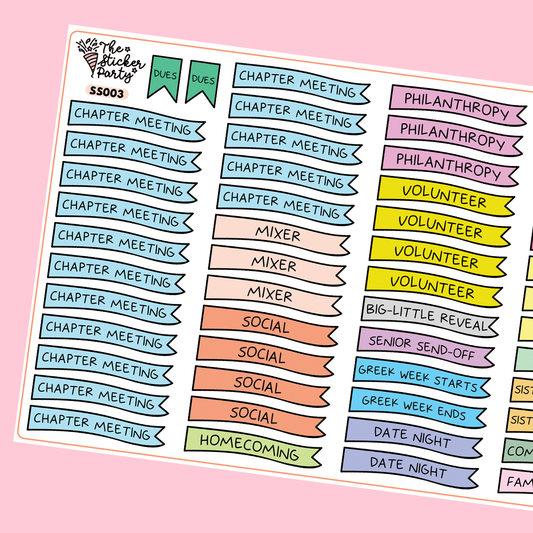 Sorority Planner Stickers
