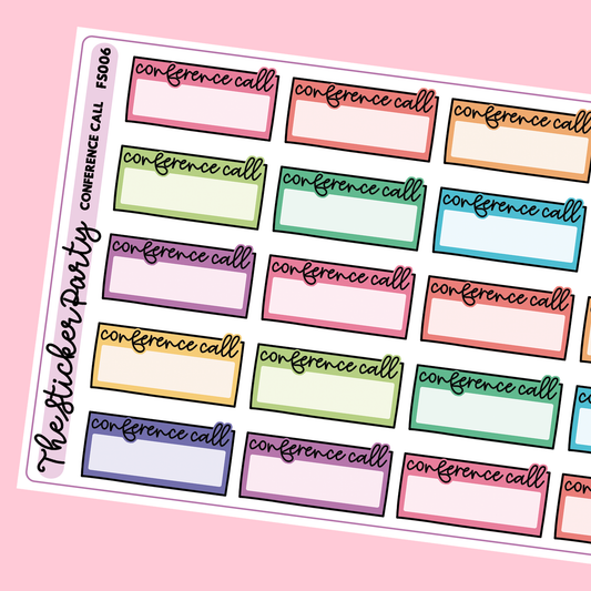 Conference Call Planner Stickers
