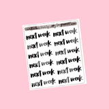 Amy Tangerine Collab "Next Week" Planner Stickers