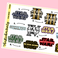 Galaxy Wars Planner Stickers Galaxy Wars Movies Chronological Order