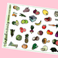 Fruits and Veggies Planner Stickers