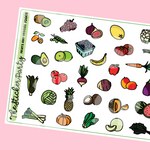 Fruits and Veggies Planner Stickers