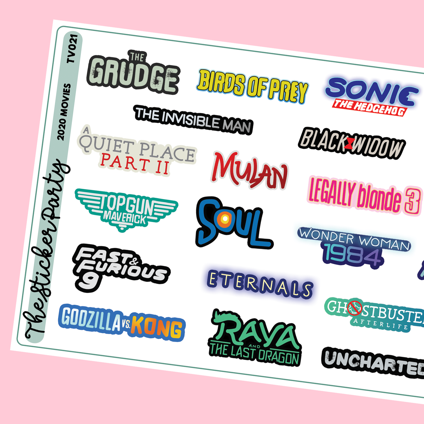 2020 Movies Planner Stickers