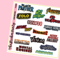 2018 Action Movies Planner Stickers