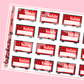 Y*uTube Planner Stickers