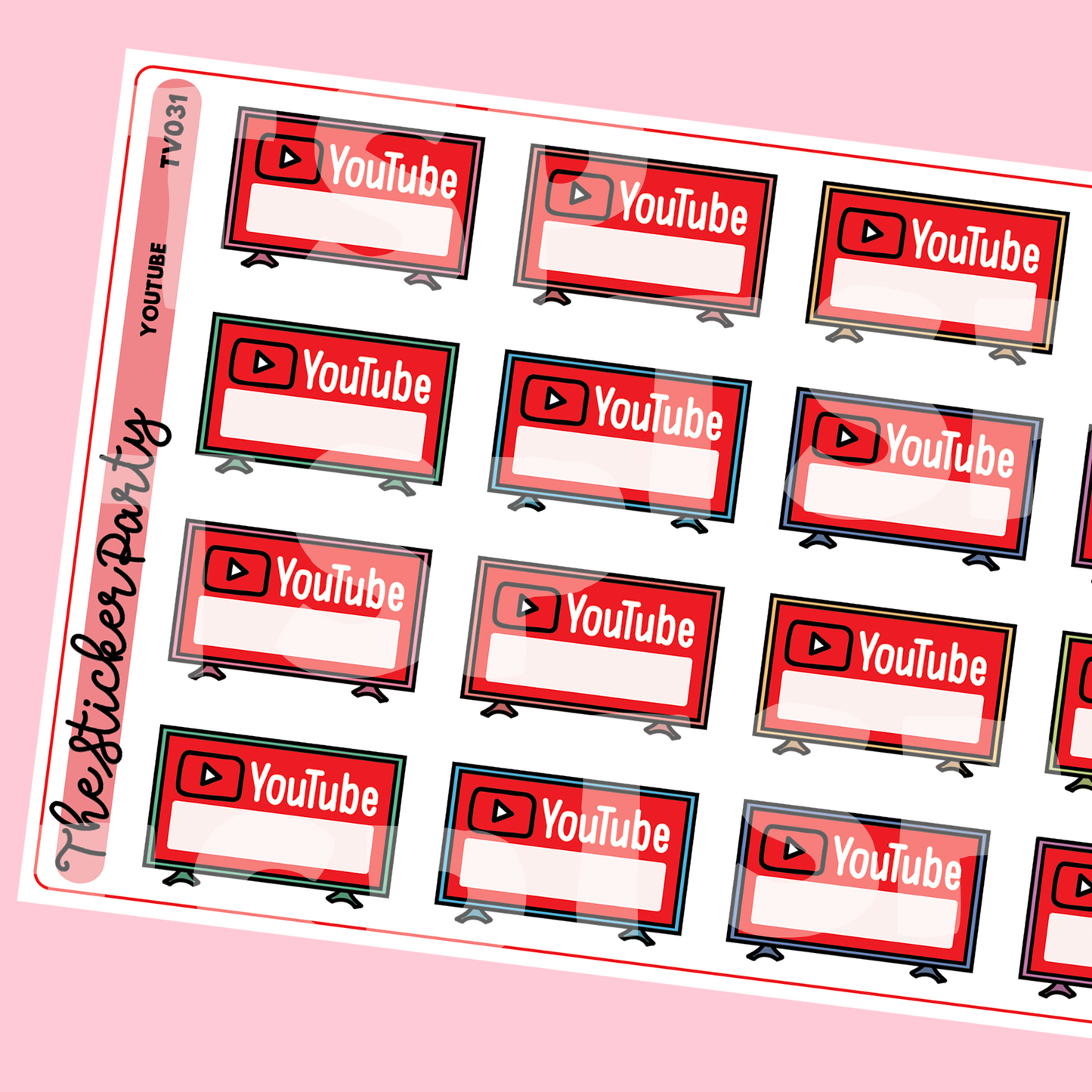 Y*uTube Planner Stickers