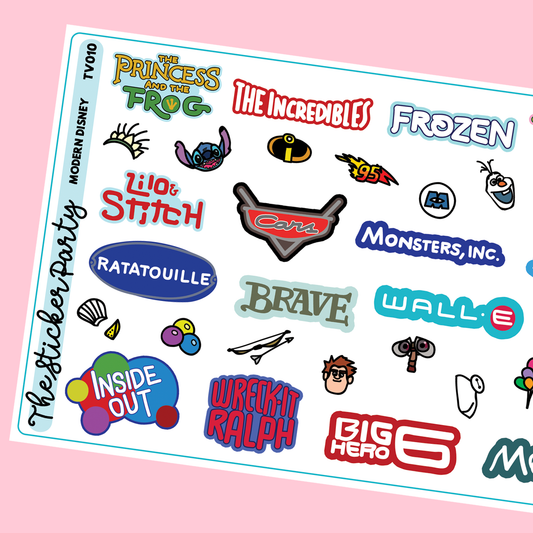 Modern D*sney Movie Planner Stickers