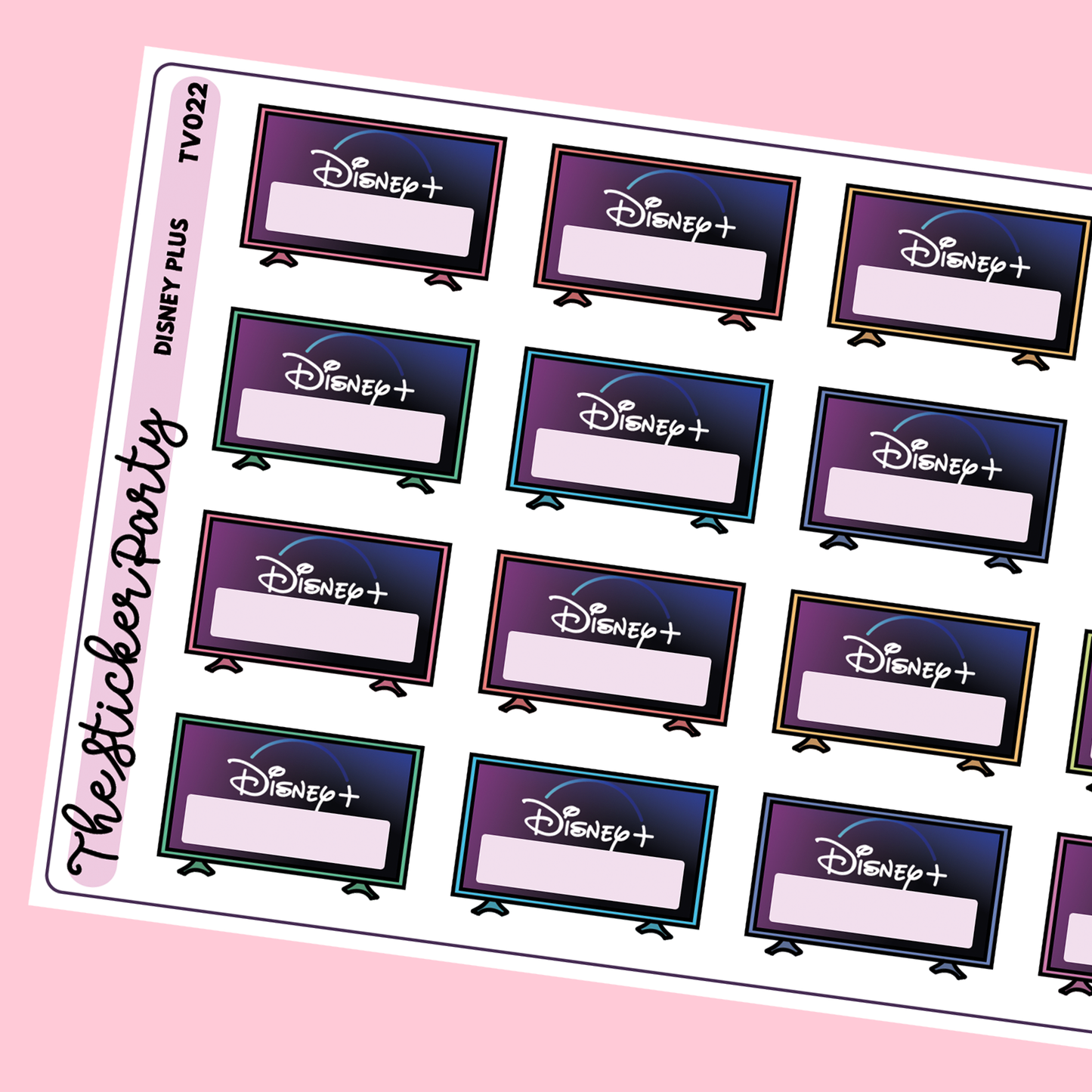 D*sney+ Planner Stickers