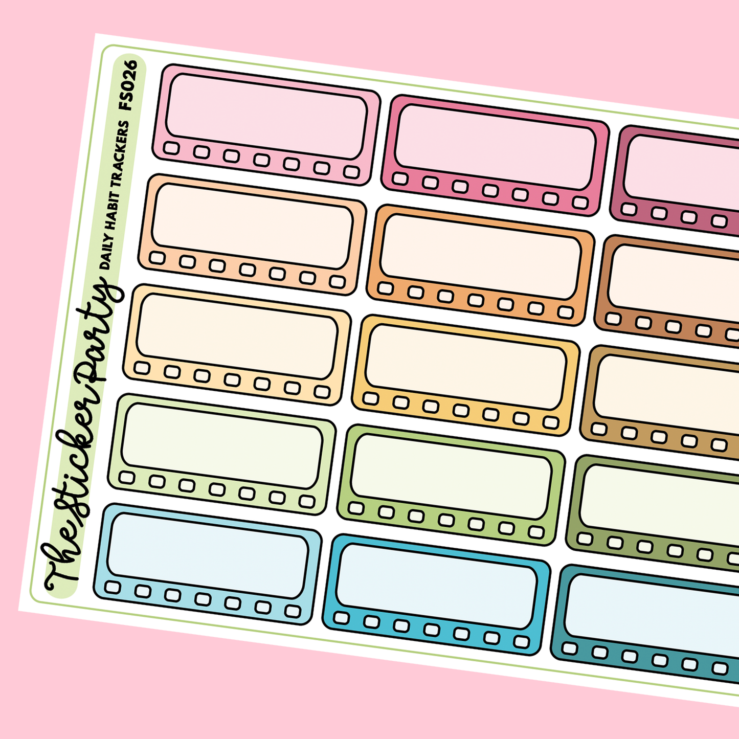 Daily Habit Tracker Planner Stickers