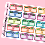 Work Hours/Shift Tracker Planner Stickers