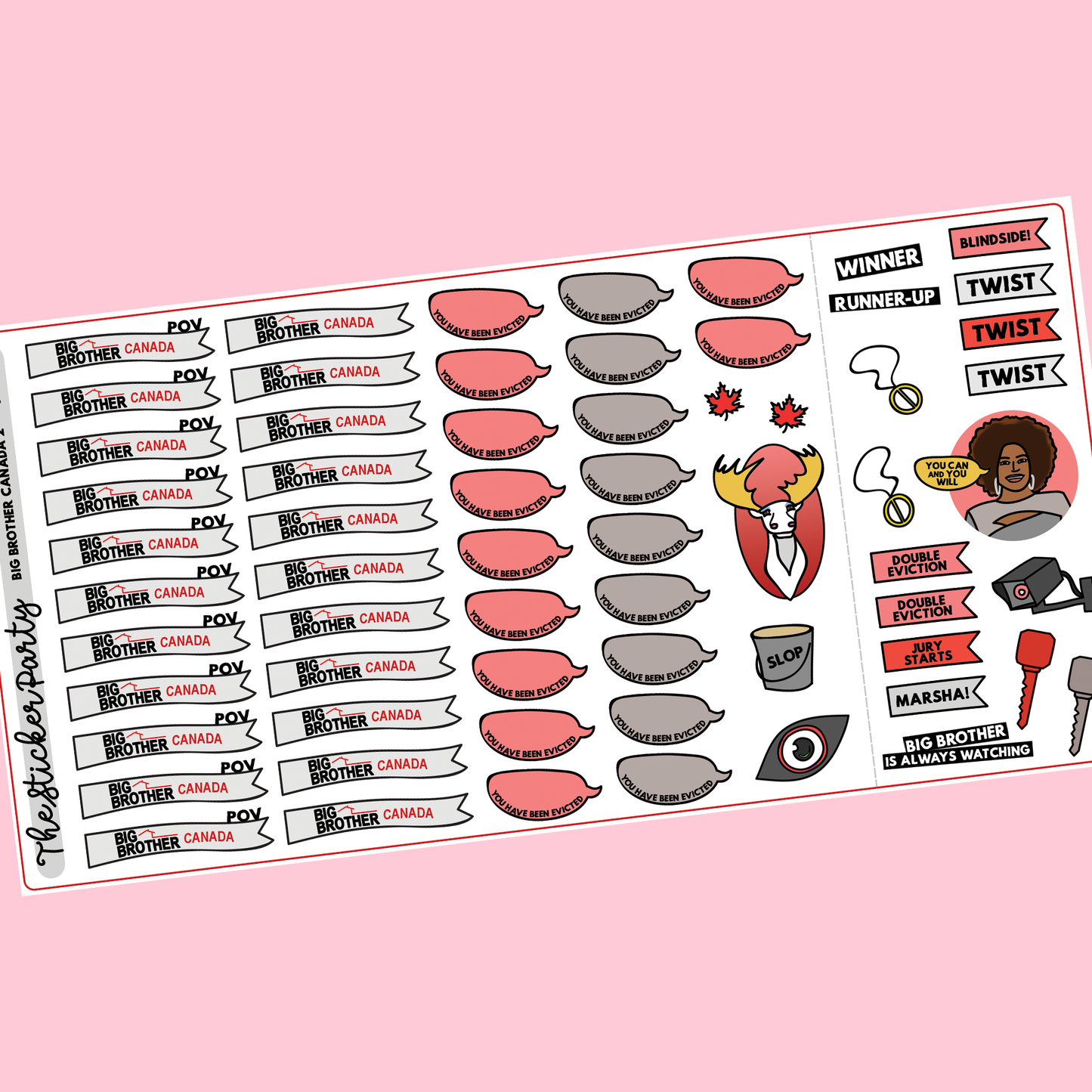BBCAN Play-Along Kit TV Show Planner Sticker Flags Kit