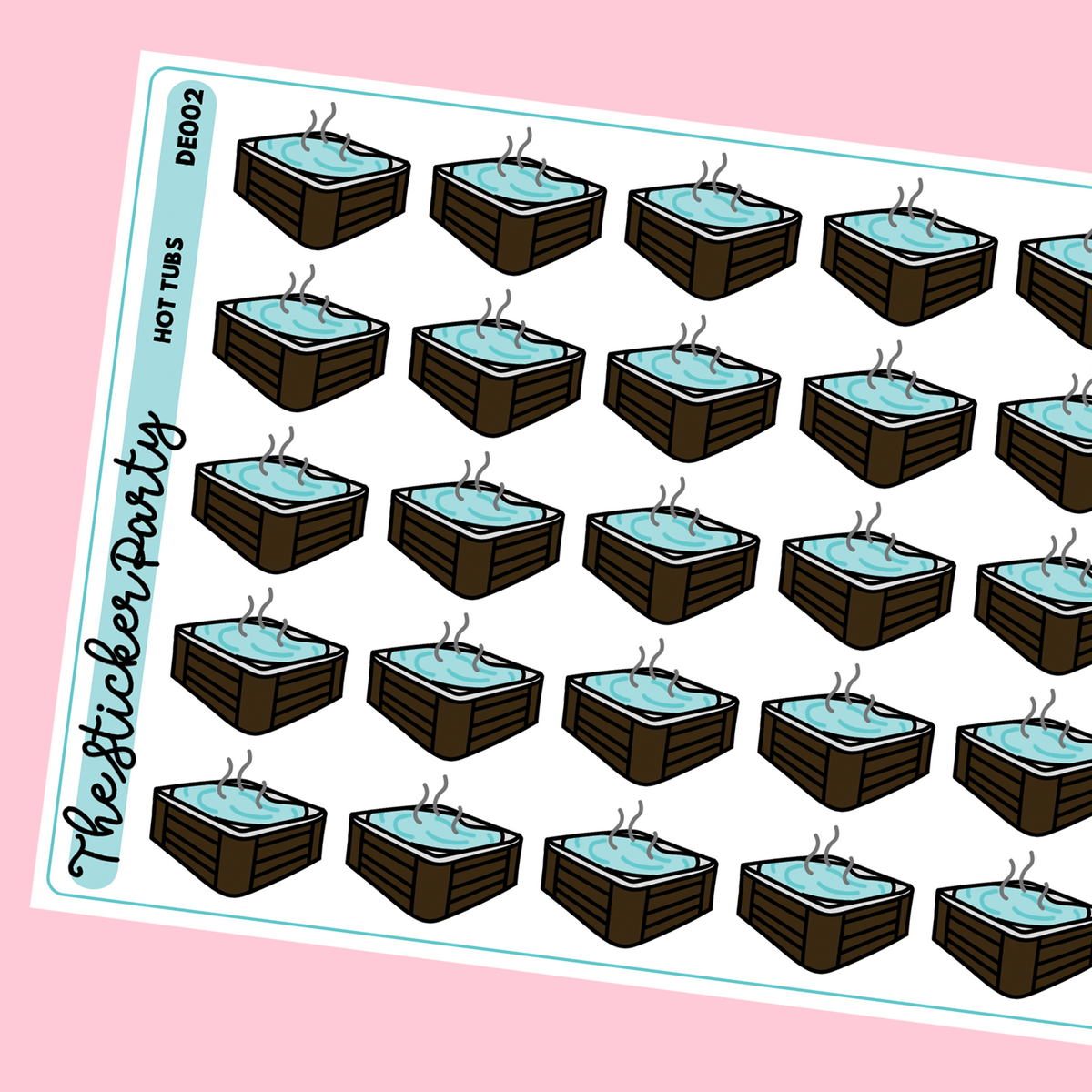 Hot Tub Planner Stickers The Sticker Party