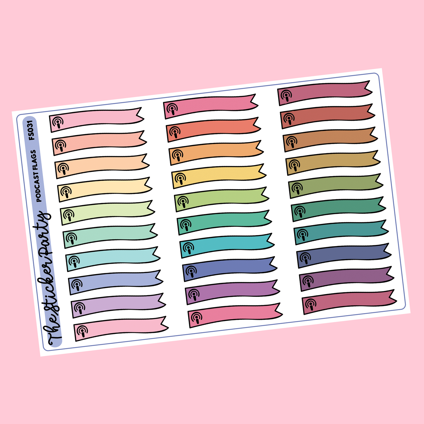 Podcast Flag Planner Stickers Podcast Planner Stickers