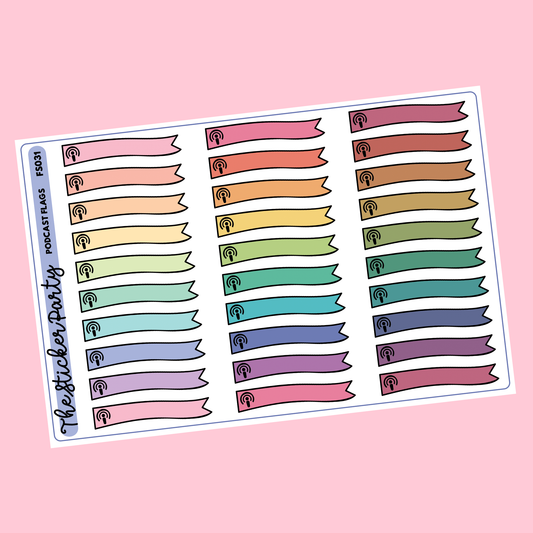Podcast Flag Planner Stickers Podcast Planner Stickers