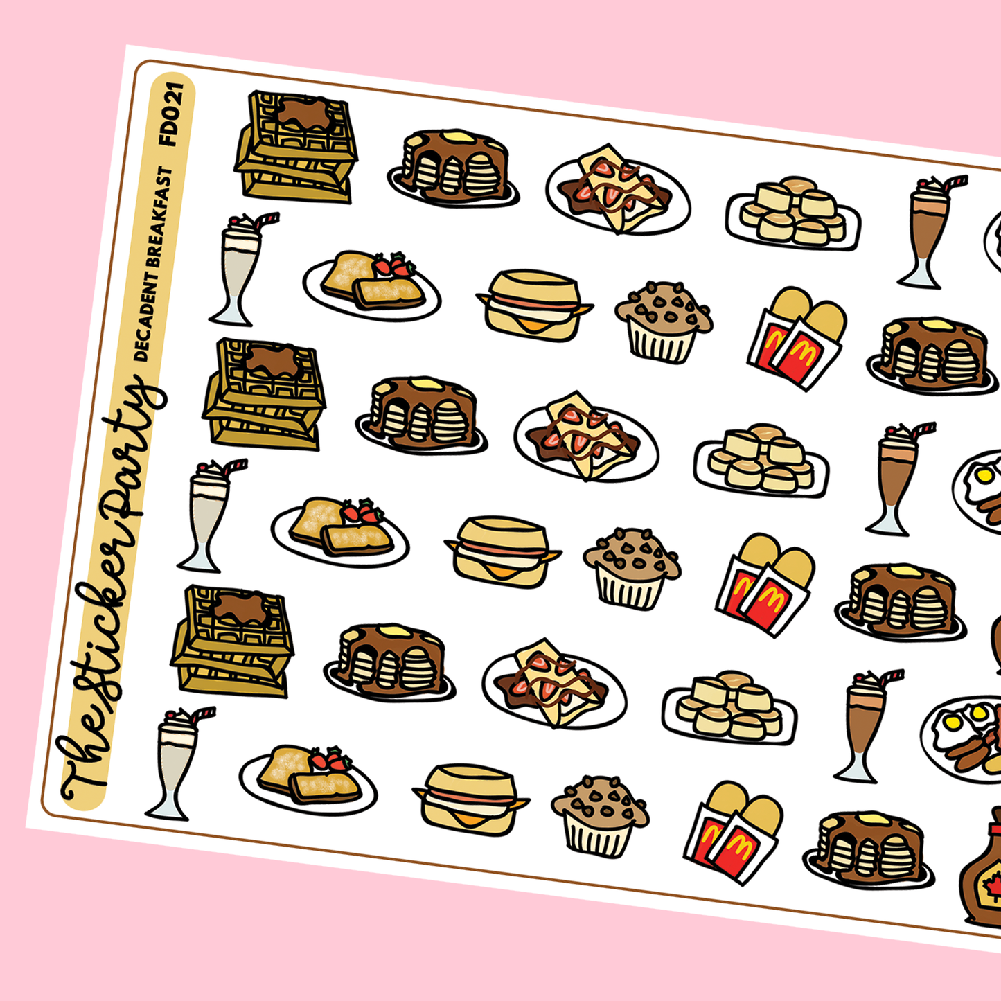 Decadent Breakfast Planner Stickers