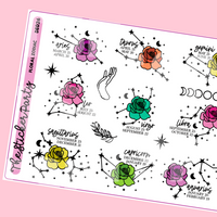 Floral Astrology Planner Stickers