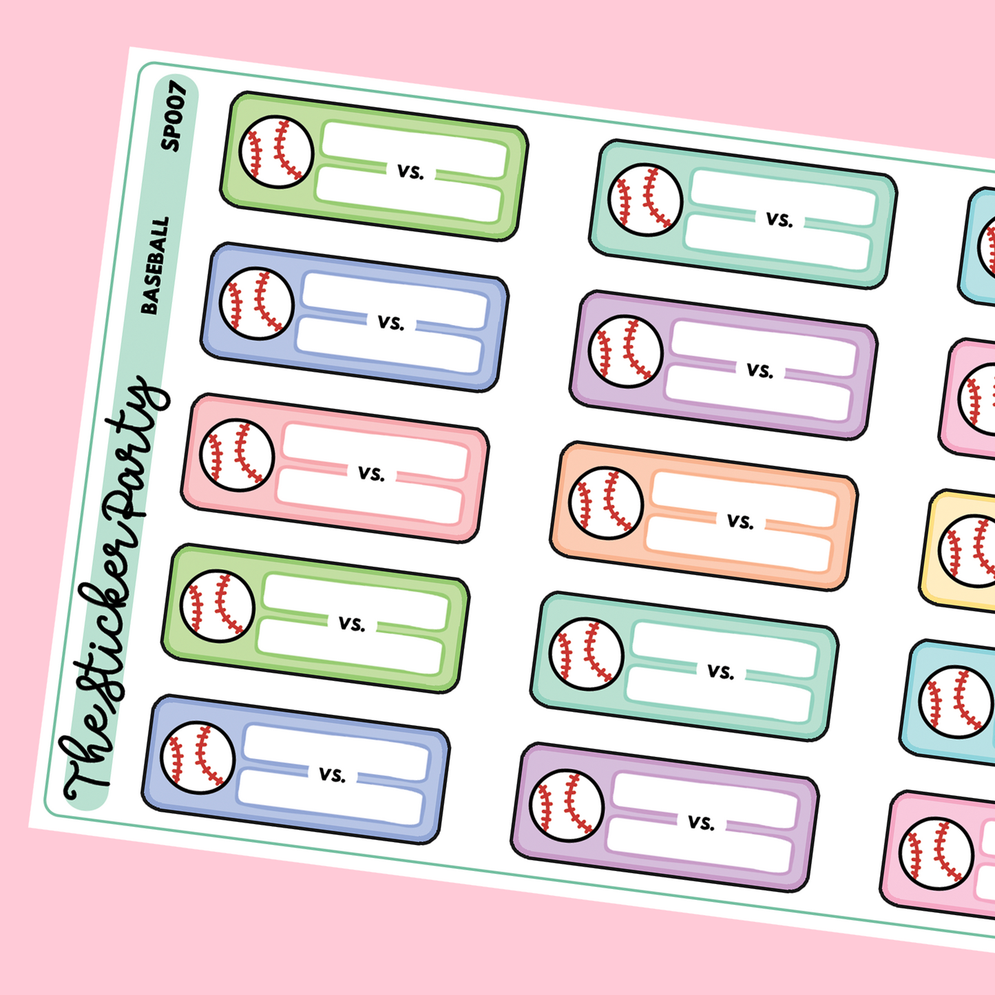 Baseball Planner Stickers