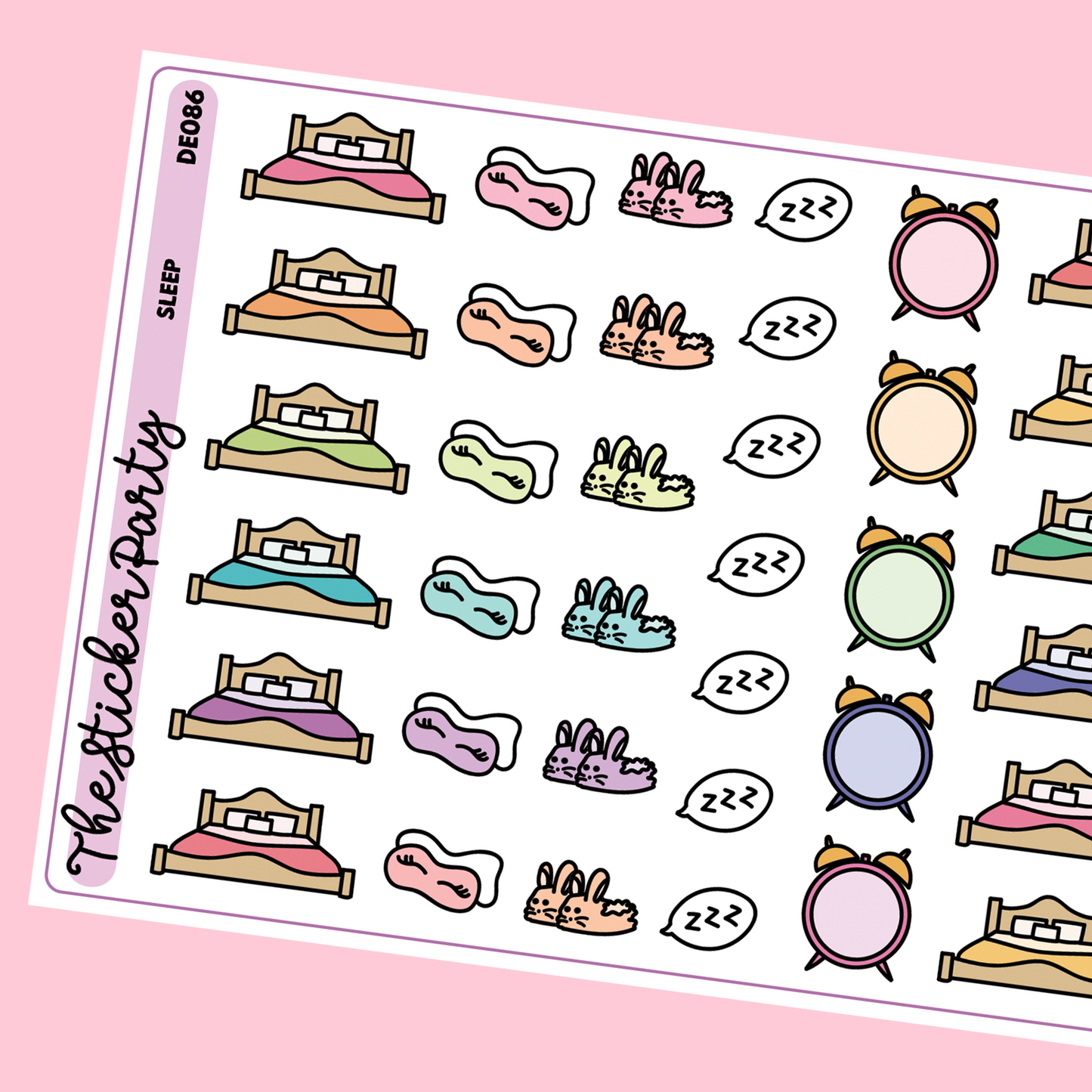 Sleep Planner Stickers | Eye Masks Alarm Clocks