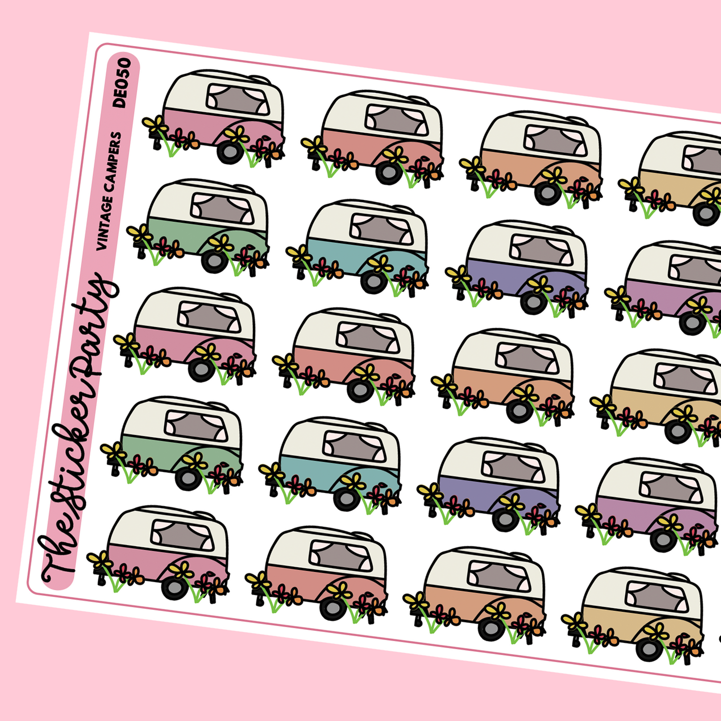 Vintage Camper Planner Stickers