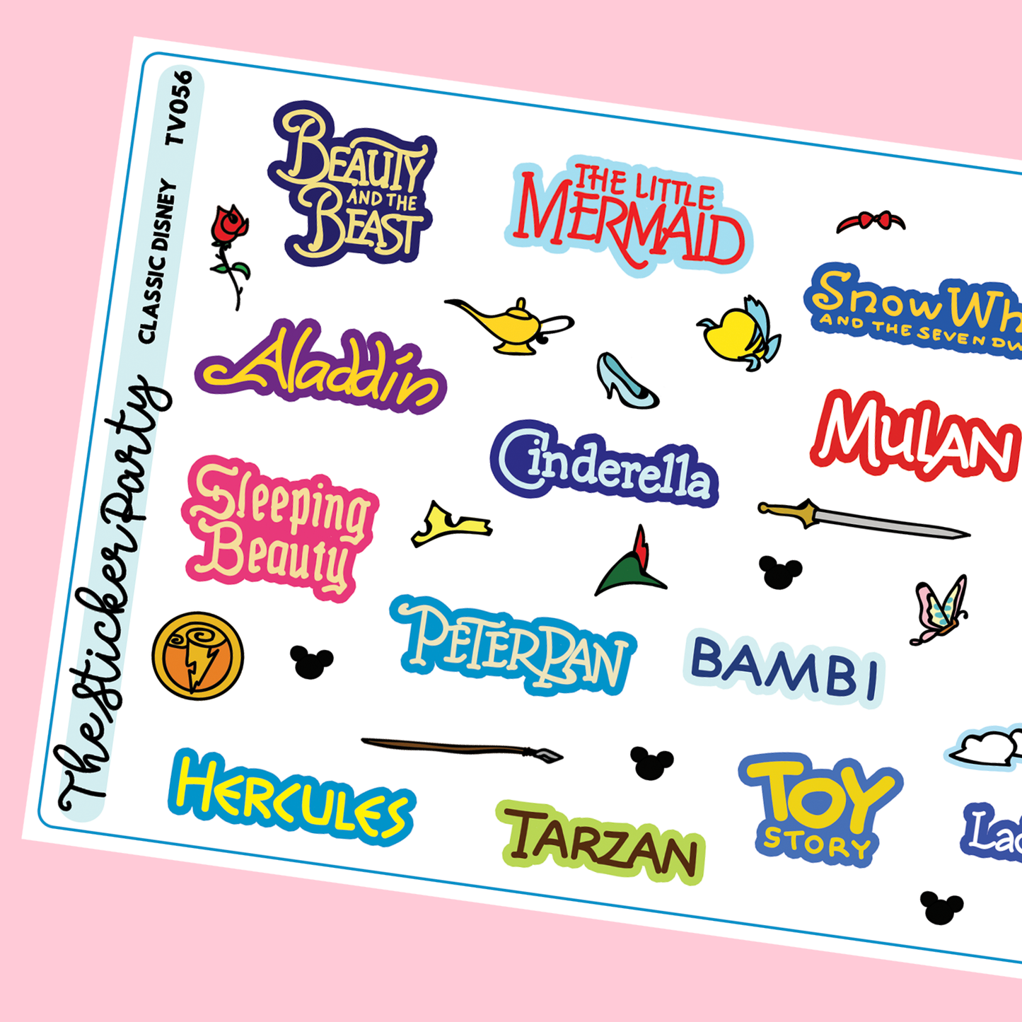 Classic D*sney Movie Planner Stickers