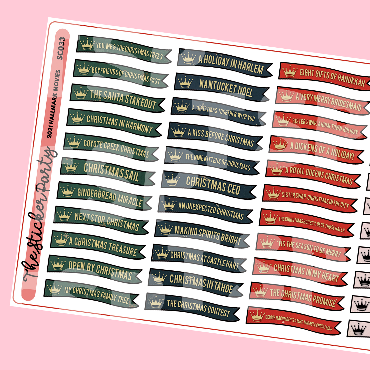 2021 H*llmark Christmas Movies Planner Stickers