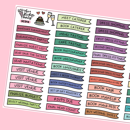 Wedding Planning Sticker Kit