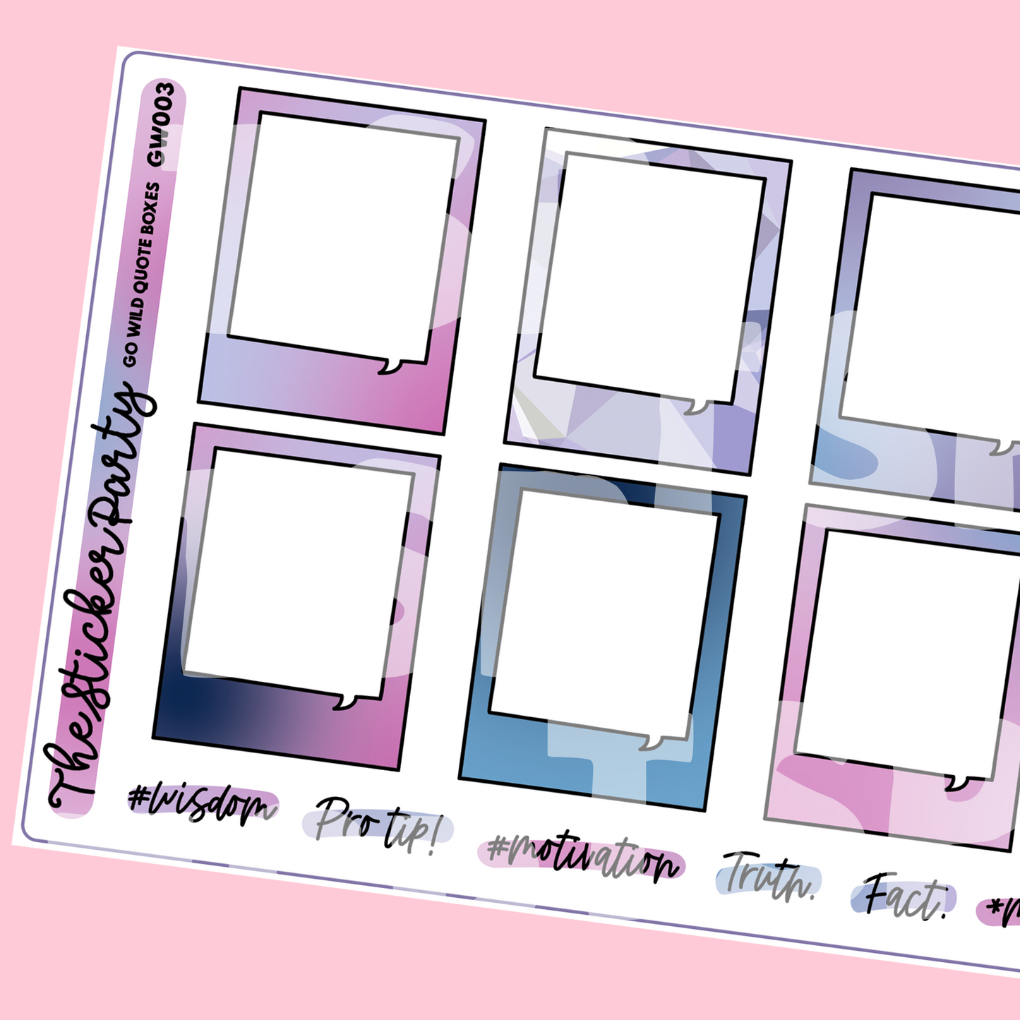 Go Wild 2023 Quote Boxes Sticker Sheet | Washington D.C.