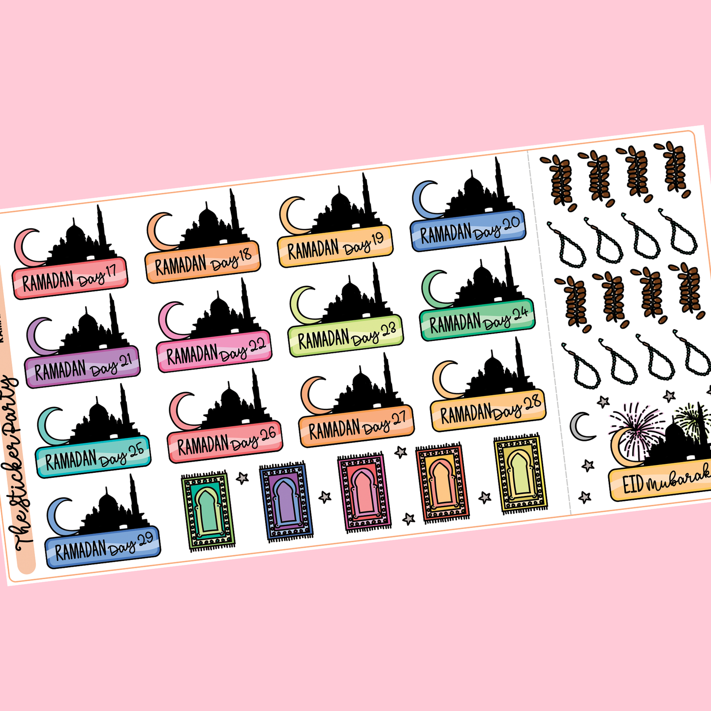 Ramadan Planner Stickers Countdown to Eid