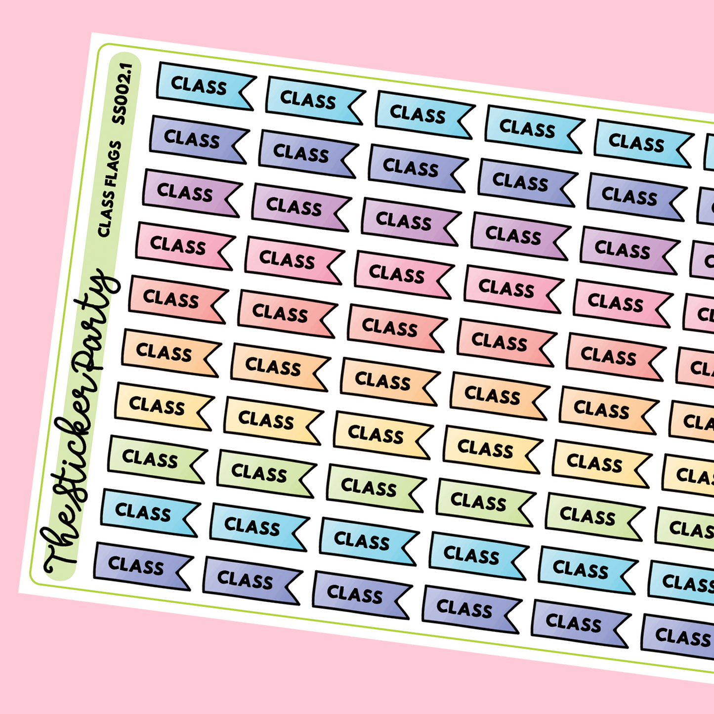 Class Flags Planner Stickers
