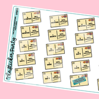 Postcard Travel/Vacation Countdown Planner Stickers