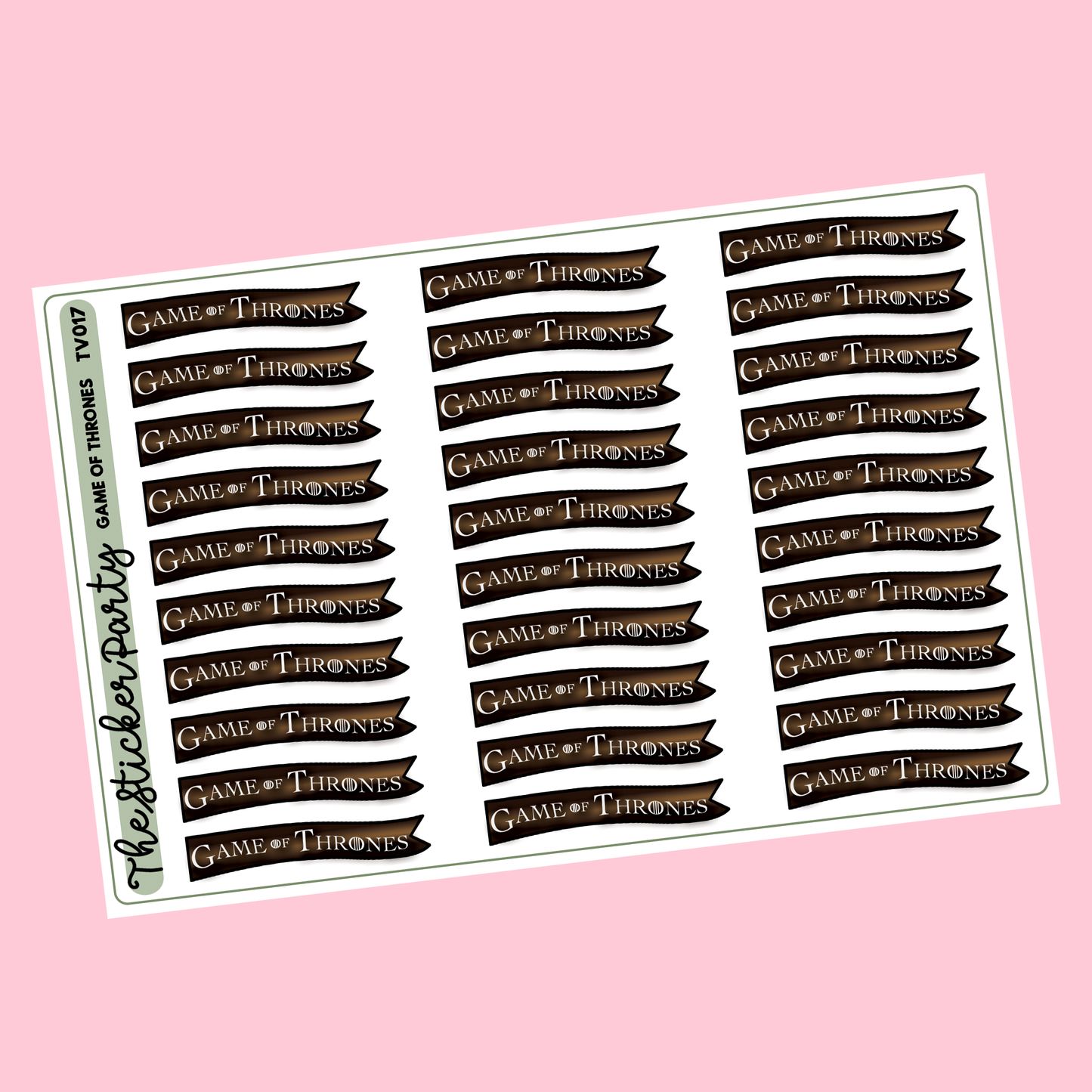 GoT TV Show Planner Sticker Kit