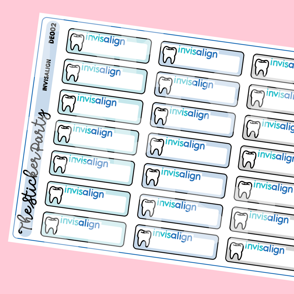 Invisable Aligner Planner Stickers – The Sticker Party
