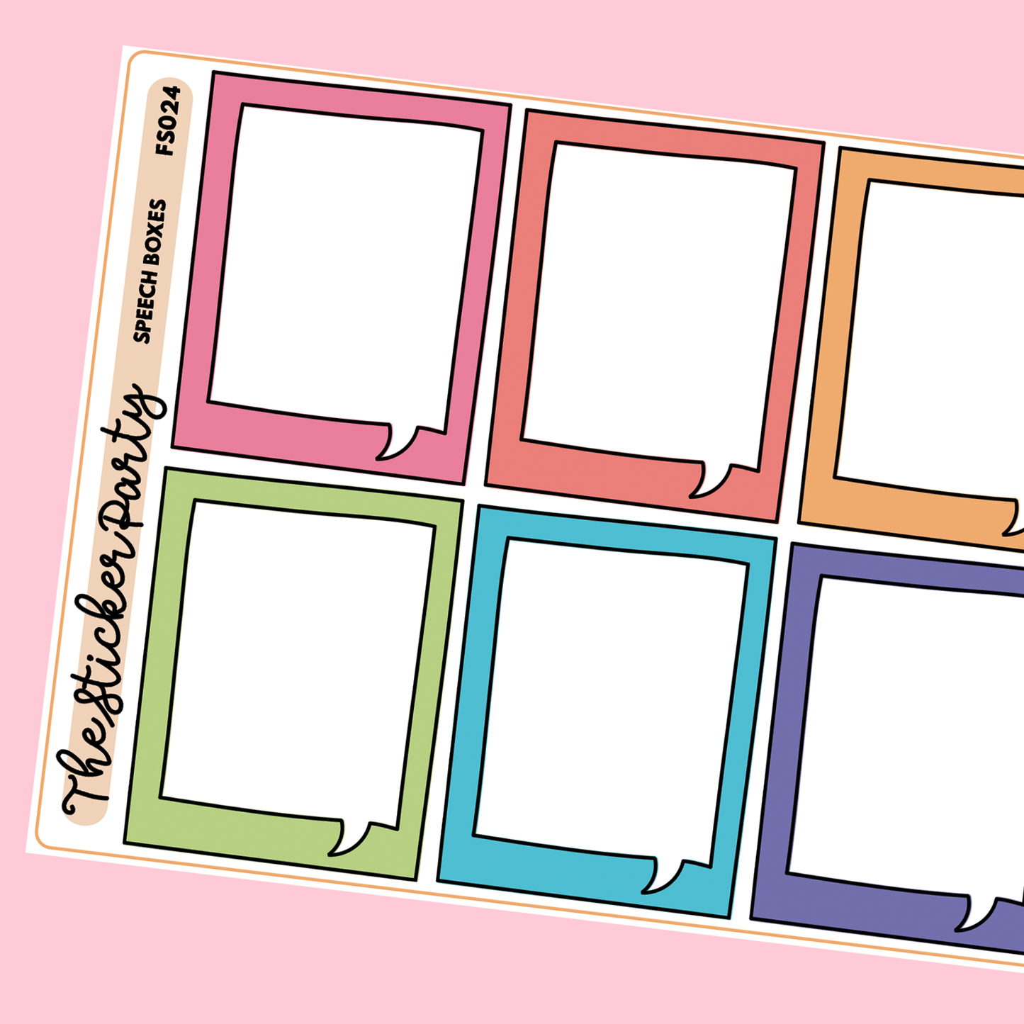 Speech Bubble Boxes Planner Stickers