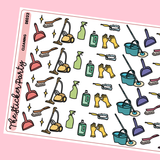 Cleaning Planner Stickers | Vacuum Mopping Deep Clean