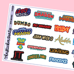 2019 Movies Planner Stickers