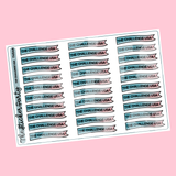 The Ch*llenge USA TV Show Planner Stickers