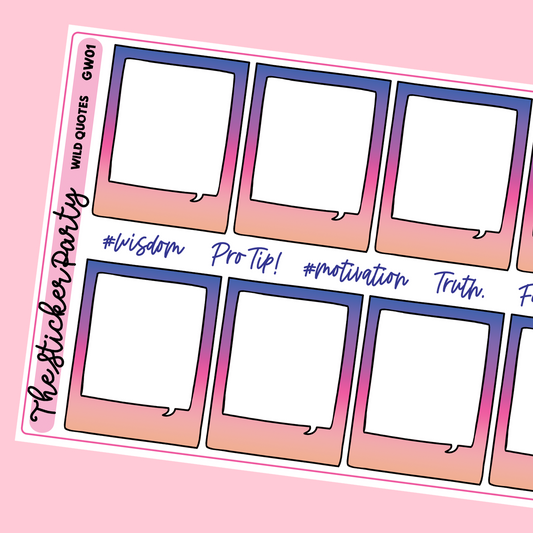 Wild Quotes Stickers | Go Wild 2022 Planaheim GW 2022