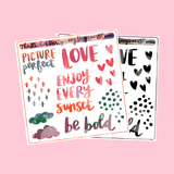 Amy Tangerine Collab Quote Planner Stickers