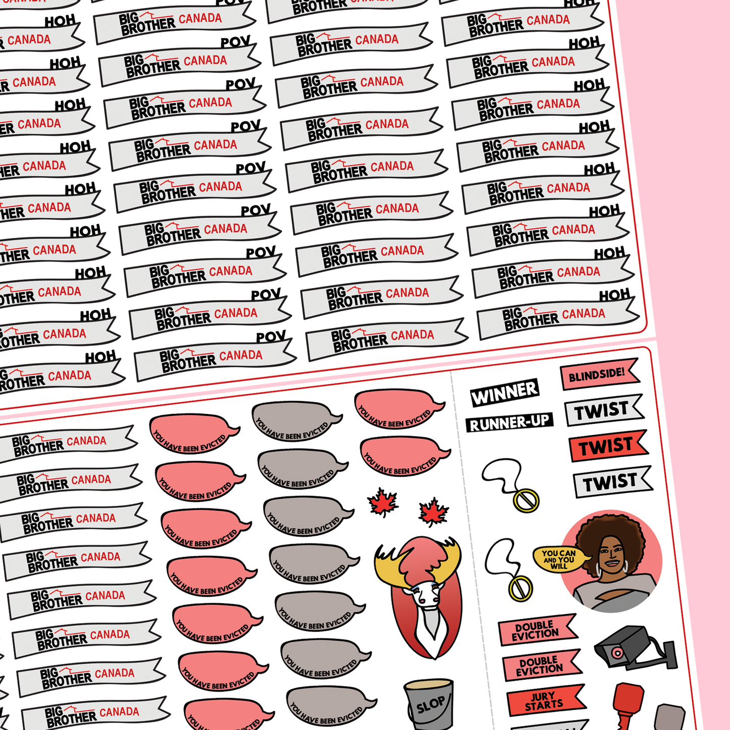 BBCAN Play-Along Kit TV Show Planner Sticker Flags Kit