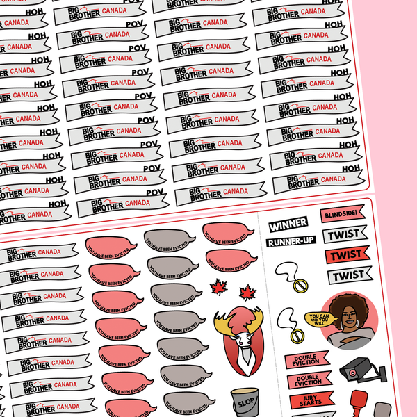 BBCAN Play-Along Kit TV Show Planner Sticker Flags Kit