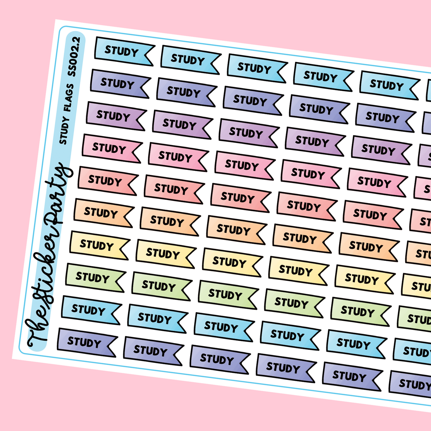 Study Flags Planner Stickers