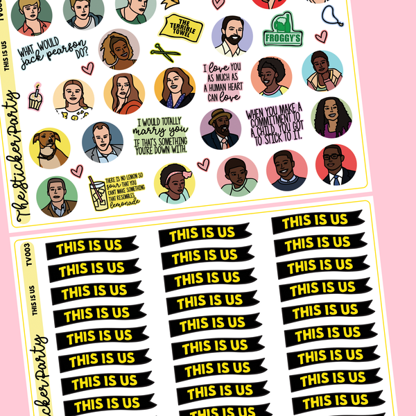 Th*s Is Us TV Show Planner Sticker Kit