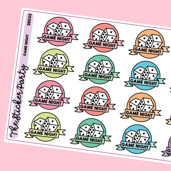 Game Night Planner Stickers