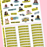B99 TV Show Planner Sticker Kit