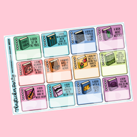 2022 Pop Sugar Reading Challenge Planner Stickers