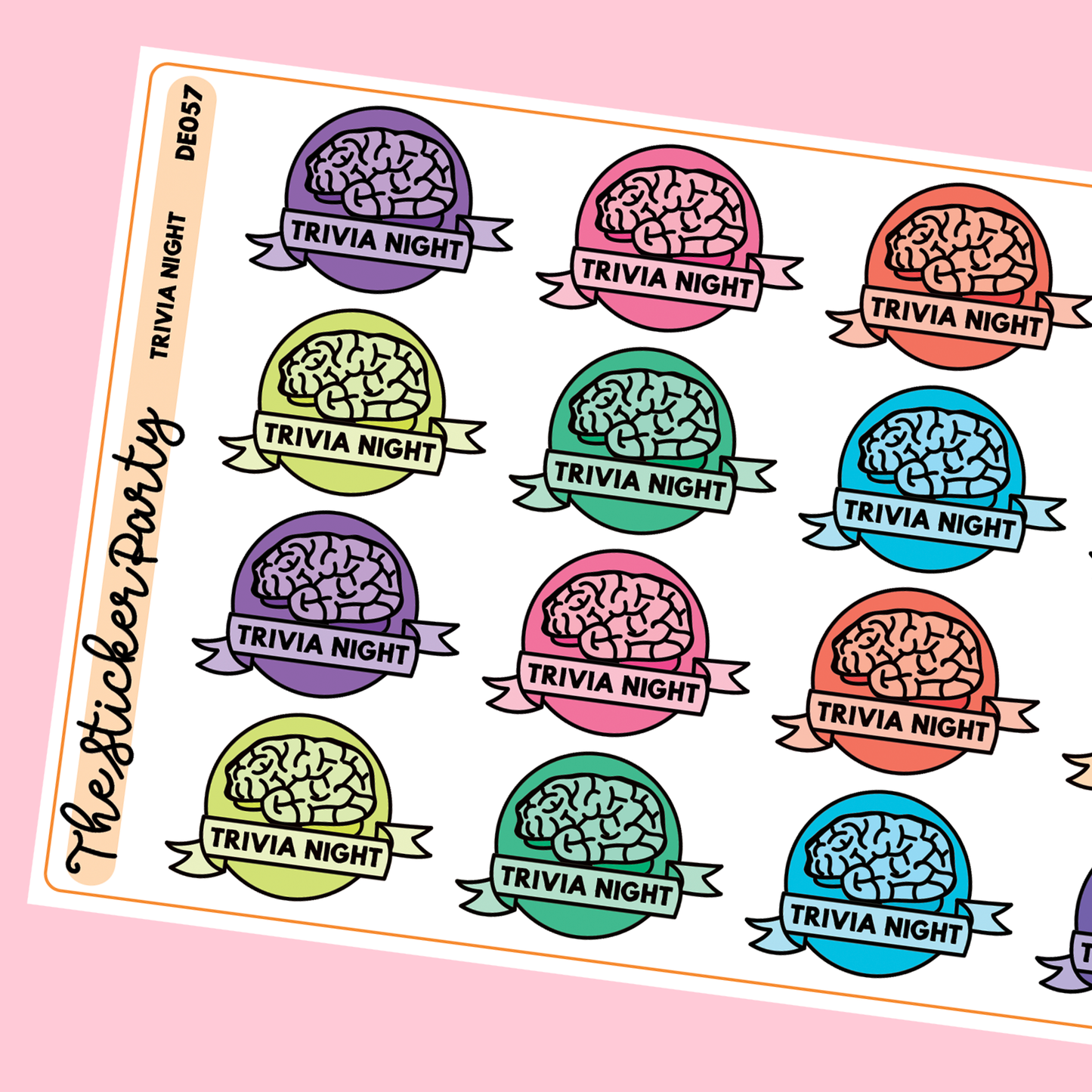 Trivia Night Planner Stickers