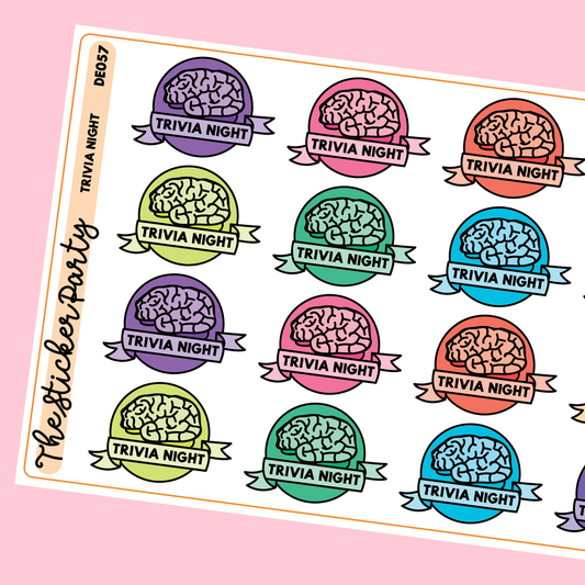 Trivia Night Planner Stickers